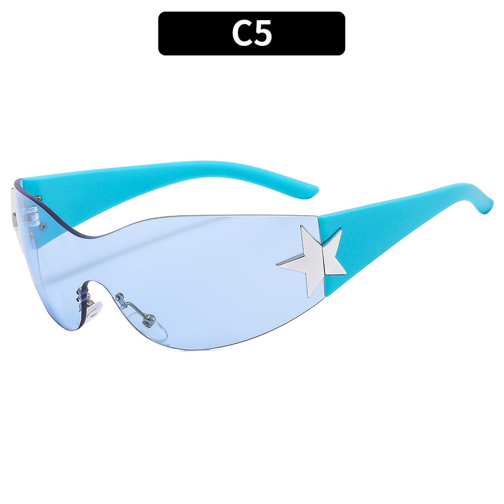 Gafas de sol de decoración de estrellas de cinco puntas y2k para niños al por mayor Gafas de sol